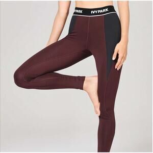 IVY PARK Maroon Elastic Waist Full Length Leggings // XS